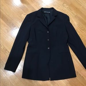 Perfect Interview navy blue wool blazer